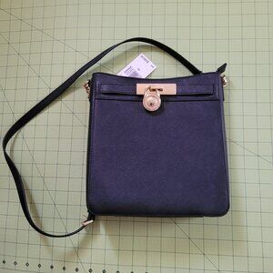 NWT MK Hamilton Leather Medium Top Zip Gold Chain Crossbody Bag $248 Retail